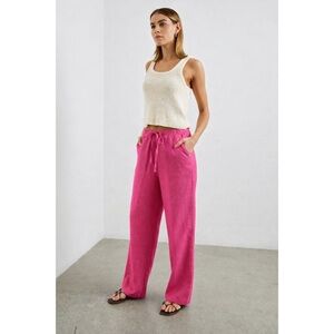 Rails Pink Wide Leg Linen Pants size Large